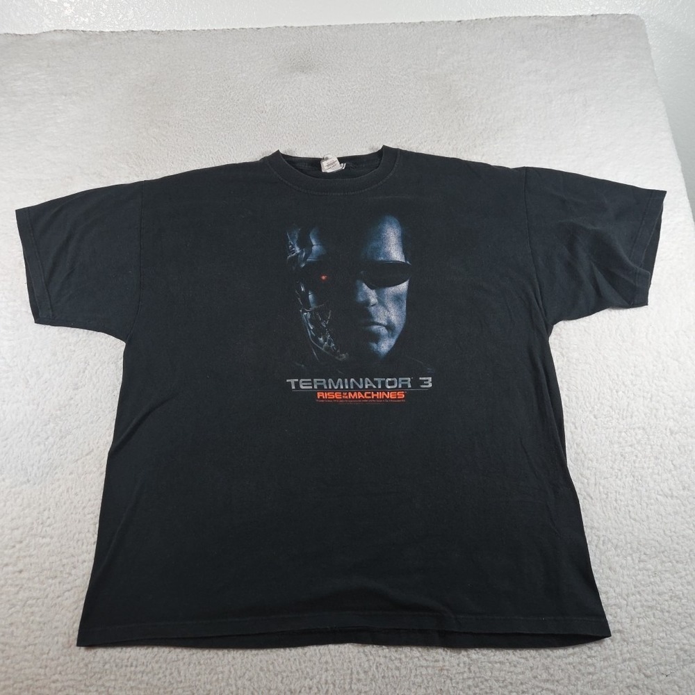 Vintage 2003 Terminator 3 Rise of the Machines T-Shirt Size 2XL Movie Promo EUC